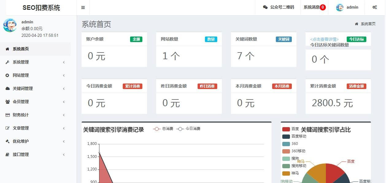 L413 Thinkphp内核SEO按天计费系统源码 聚合SEO关键词按天自动扣费