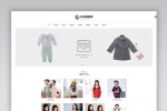 A726 灰白童装服装网站织梦dede模板源码[自适应手机版]