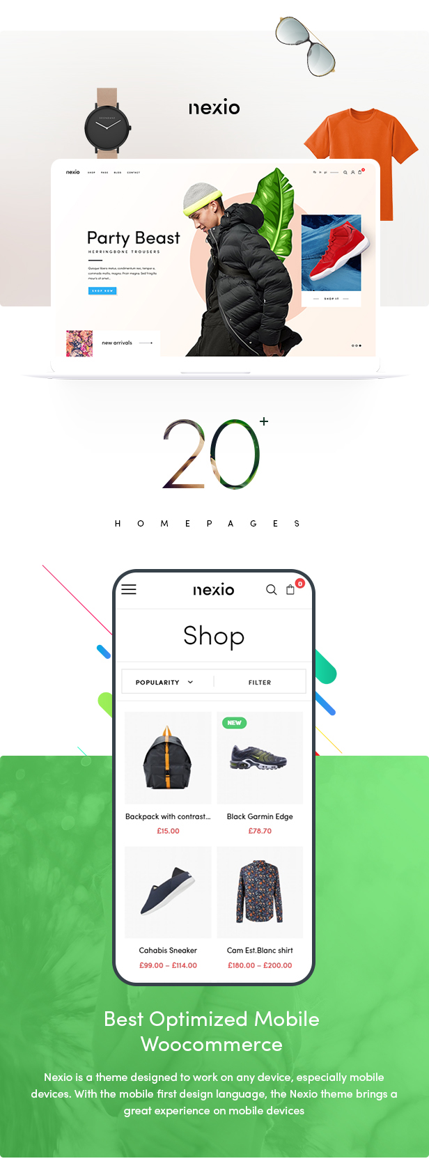 K240 WordPress主题Nexio v1.0.7 时尚服装WooCommerce商店主题