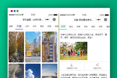 K324 文案微信小程序源码独立版+前端