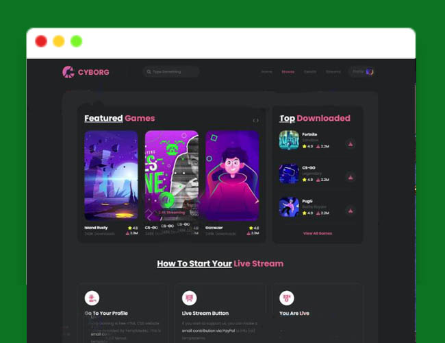 A2027游戏体验网站模板源码 HTML5热门游戏体验宣传网站模板源码