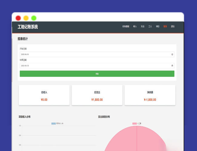 A2534PHP公司收入支出记账系统 财务记账管理系统 员工记账系统源码开源